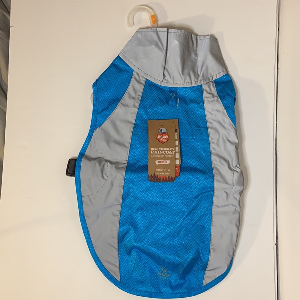 Arcadia Trail dog raincoat blue and grey high visibility - Picture 2 of 15